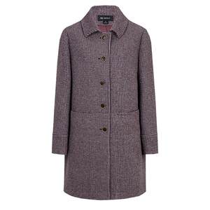 Xing's women's autumn and winter large size woolen jacket for women, new mid-length design and thickened plaid coat