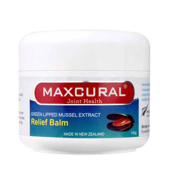 MAXCURAL Mussel Oil Joint Ointment is applied to the knee for external use of glycosaminoglycosaminochondroitin and collagen.