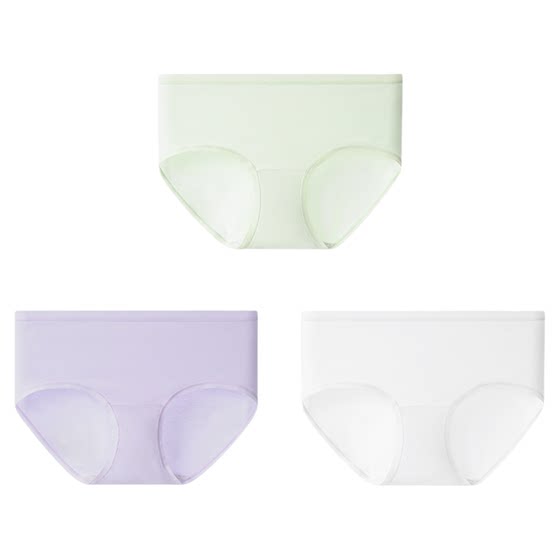 
Ancient and modern women's maternal and baby grade 7A antibacterial underwear pure cotton crotch without marks mid waist high elastic breathable comfortable briefs