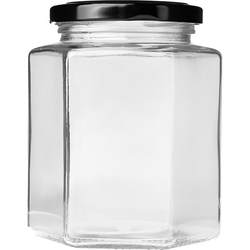Glass sealed jar honey jam white sugar