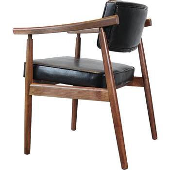 Imported solid wood soft bag dining chair Nordic Japanese -style desk chairs