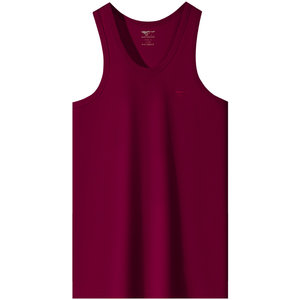 
Seven Wolf Red Vest Men's Pure Cotton Inner Wearing Burgundy Married Cotton Underwear Bottom Sweatshirt Men's Style