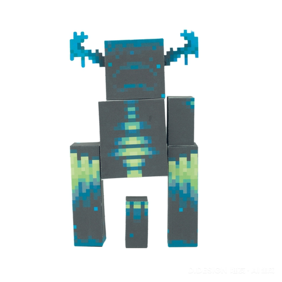 
Minecraft sound guard iron puppet wither creeper magnetic handmade diy paper model doll hand cut