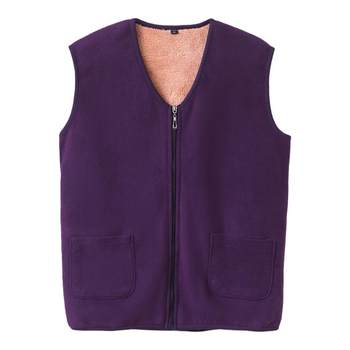 Vetener velvet zipper vest, warm sleeveless leisure
