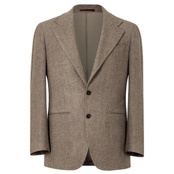 Cultum 100% Wool Italian Neapolitan Oak Herringbone Suit Suit Men's Business Casual Suit