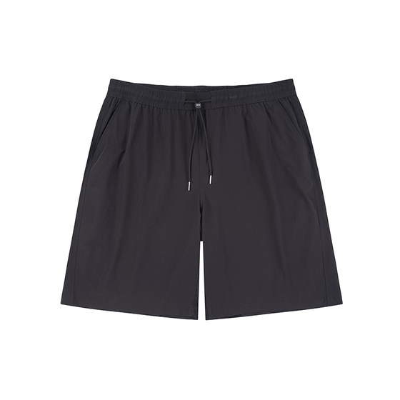 [Mesh Breathable Crotch] Black and powerful large size men's summer thin sports shorts Fatty fat man loose five-point pants