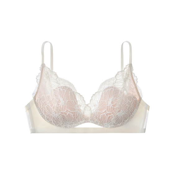 Suji Liangpin Little Rose No Wire Thin Breathable Underwear Women's Lace Set Sexy Small Breast Push Up Bra