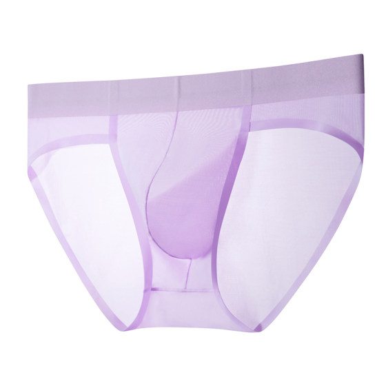 
Men's low-waist sexy ultra-thin underwear transparent briefs men's thin breathable quick-drying personalized fashionable underwear
