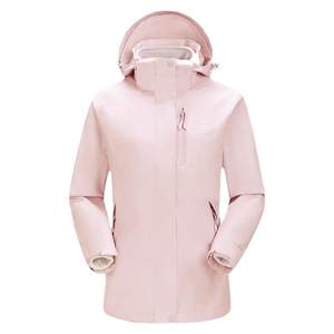 
[Spring Pink] Camel Outdoor Pink Jacket Men's and Women's Three-in-One Goose Down Liner Down Jacket Winter
