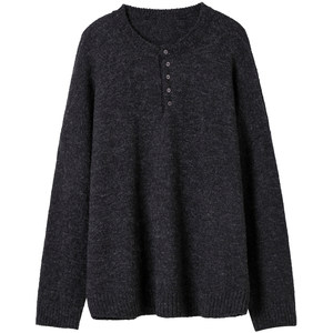 Pointless lazy style sweater for women long-sleeved 2025 autumn new loose knit sweater inner bottom shirt outer top