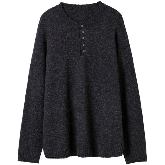 Pointless lazy style sweater for women long-sleeved 2025 autumn new loose knit sweater inner bottom shirt outer top