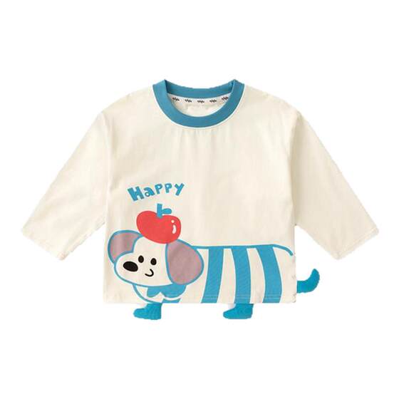 
[7A Antibacterial] Boys T-shirt Spring Clothes Children's Long Sleeve Cartoon Boys' Tops Girls' T-shirts Infant Children's Clothes Category A Spring