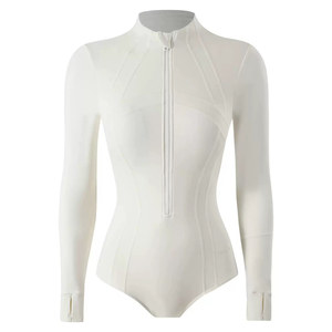 
AYSTUDIO2025 new one-piece long-sleeved quick-drying professional sun protection swimsuit for women slimming surfing wetsuit