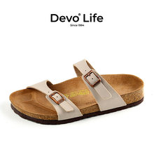 Devo / Обувь из мягкой дерева для отдыха Пляж для катания на лыжах Простая тапочка для студентов Ножки Женские тапочки 2609
