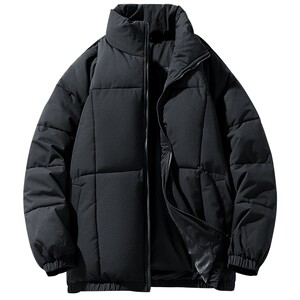 Japanese standing collar cotton jacket men's winter thick cotton jacket down bread jacket loose cotton jacket men's and women's couple warm jacket