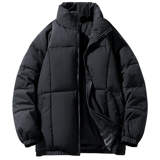Japanese standing collar cotton jacket men's winter thick cotton jacket down bread jacket loose cotton jacket men's and women's couple warm jacket