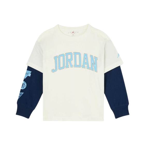 
JORDAN children's pure cotton long-sleeved T-shirt 25 new autumn boys' fake two-piece trendy big children's autumn tops