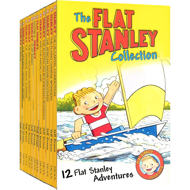 The Flat Stanley 纸片人斯坦利12册盒装桥梁书初级章节书小学