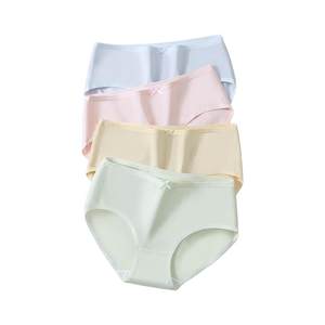 黛尔佳人无菌内裤女士2025新款纯棉抗菌全棉加长裆无痕少女三角裤