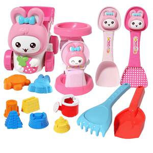 
Children's beach toy set beach play sand digging shovel sand pool bucket hourglass digging tool New Year gift