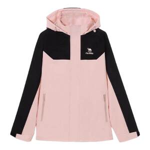 Camel sports jacket female windproof waterproof and fleece mountaineering clothing soft shell jacket, warm fleece, three anti -run jacket men