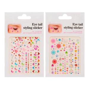 
Children 3d three-dimensional diamond sticker girl crystal gem baby face makeup stage makeup decoration sticker