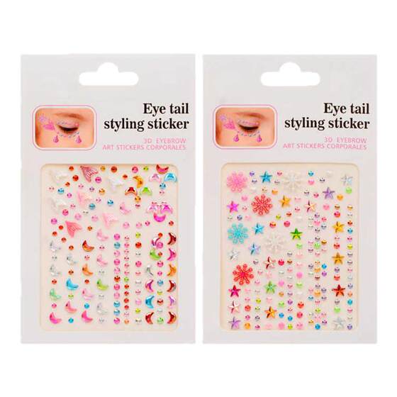 
Children 3d three-dimensional diamond sticker girl crystal gem baby face makeup stage makeup decoration sticker