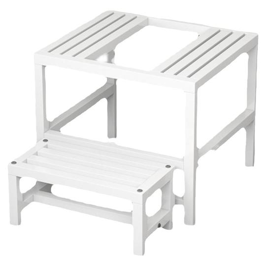 Sgabello Per WC Posizione Accovacciata - Antiscivolo, Portatile, Per Bagno, 37x22x15 Cm - Foto 2