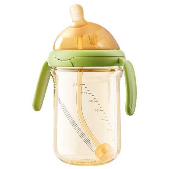 
QIKI withdrawal milk bottle for babies 6 months and over one year old special straw gravity ball imitation breast milk bottle