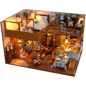 
diy cabin villa Danranheju Japanese-style hand-assembled house miniature model building block puzzle toy gift