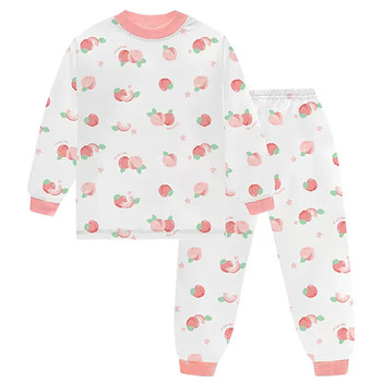 Little Qinglong children's autumn clothes and trousers in autumn and winter 100% pure cotton