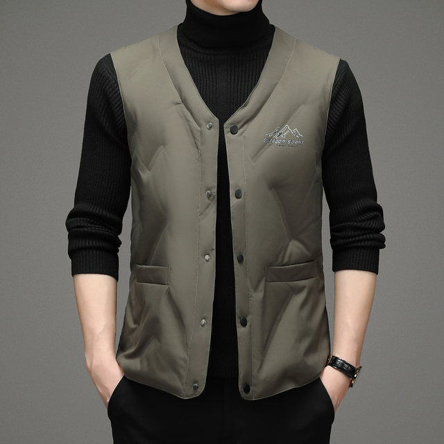 Fashionable Men's Winter Casual Hooded White Duck Down Jacket Loose Windproof Warm Puffer Jacket
