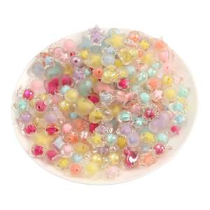 
Beaded handmade diy material children's kindergarten bracelet necklace accessories beads full set of colorful acrylic loose beads