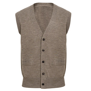 
CULTUM100% Merino Wool Gentleman Retro Men's Vest Knitted Vest Business Casual V-neck Cardigan