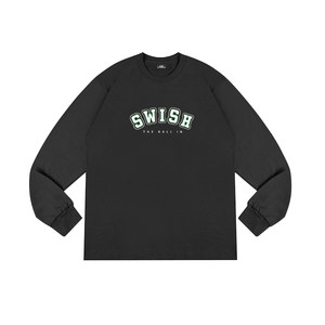 
Swish Ball American basketball long-sleeved T-shirt men's spring and autumn sports pure cotton loose training clothes shooting clothes T-shirt