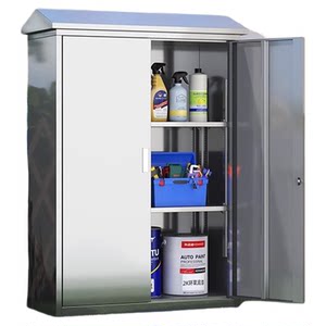 
304 stainless steel outdoor storage cabinet garden balcony courtyard tool storage cabinet waterproof rainproof sun protection