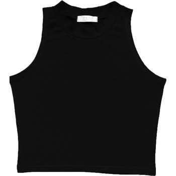 Pullover, round neck, solid color vest, ultra short, revealing belly button