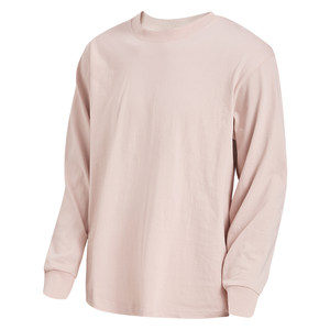 
260g heavyweight small neckline long-sleeved T-shirt men's pure cotton spring and autumn sweatshirt white 2026 autumn and winter inner layering shirt