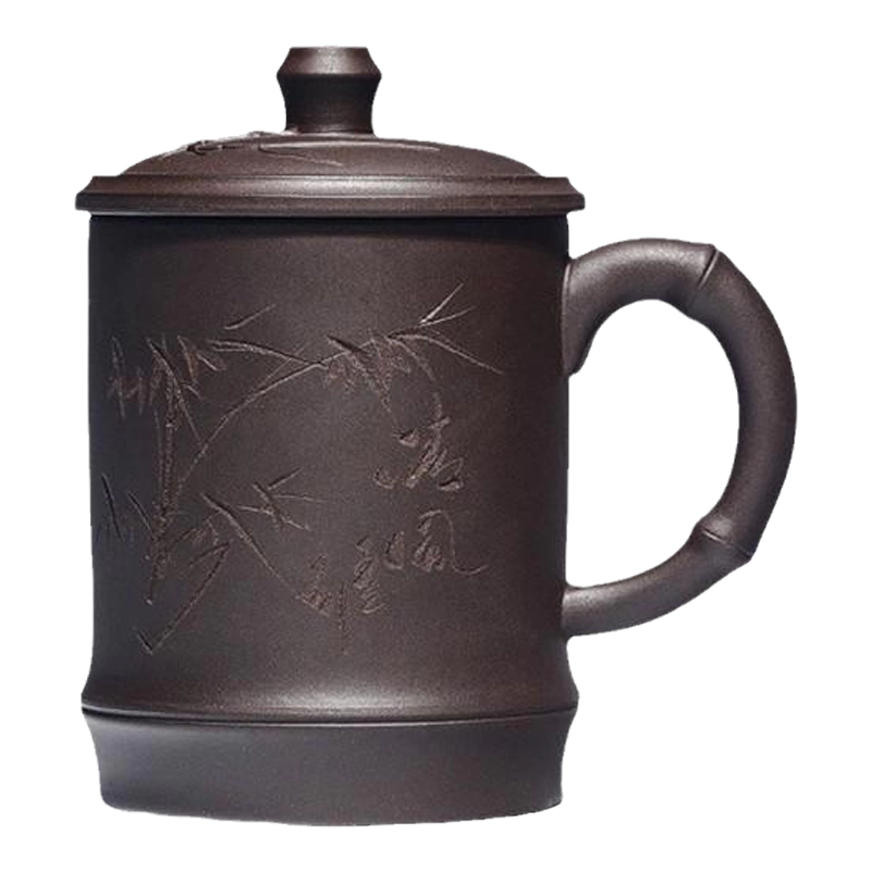 宜兴紫砂杯纯全手工茶杯带盖杯办公男士大容量个人专用高档泡茶杯