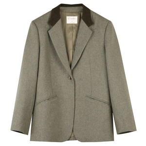 
solighter French retro wool suit jacket for women in spring 2025 new high-end wool jacket