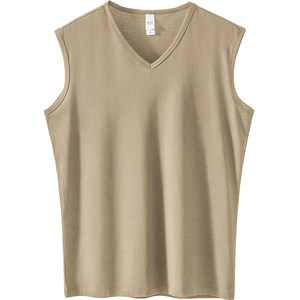 
Modal cotton vest men's summer thin ice silk cool quick-drying sports vest V-neck fitness solid color sleeveless T-shirt