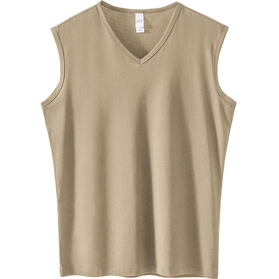 
Modal cotton vest men's summer thin ice silk cool quick-drying sports vest V-neck fitness solid color sleeveless T-shirt