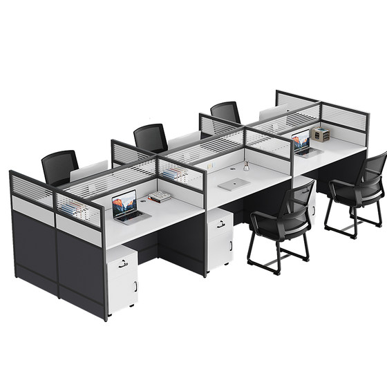 
Staff office desk chair combination computer desk simple modern four and six persons screen locker office desk staff position