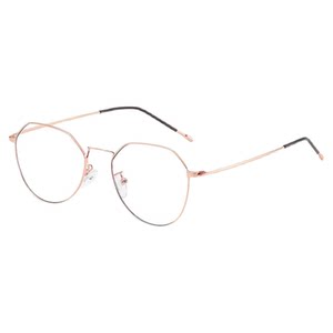 Ultra -light gold silk polygonal lenses frame feminine myopia can match the digital beauty, retro artistic anti -blue light eyes frame