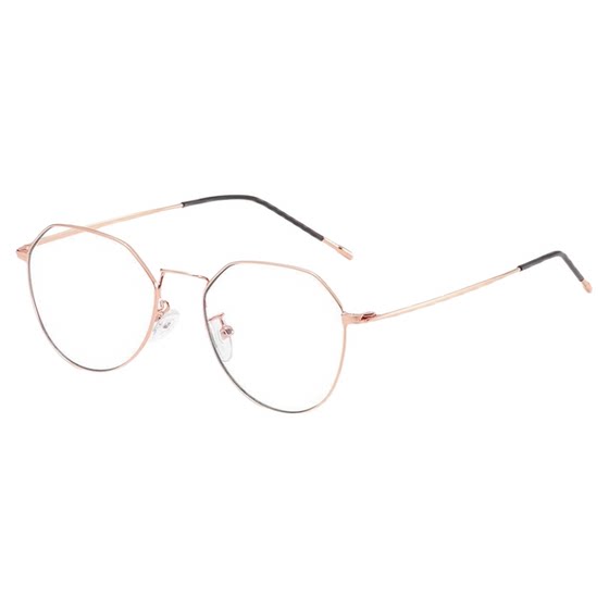 Ultra -light gold silk polygonal lenses frame feminine myopia can match the digital beauty, retro artistic anti -blue light eyes frame