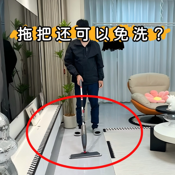 全自动夹抹布夹布拖把大号免手洗加长版25洗脸巾家用拖把懒人神器