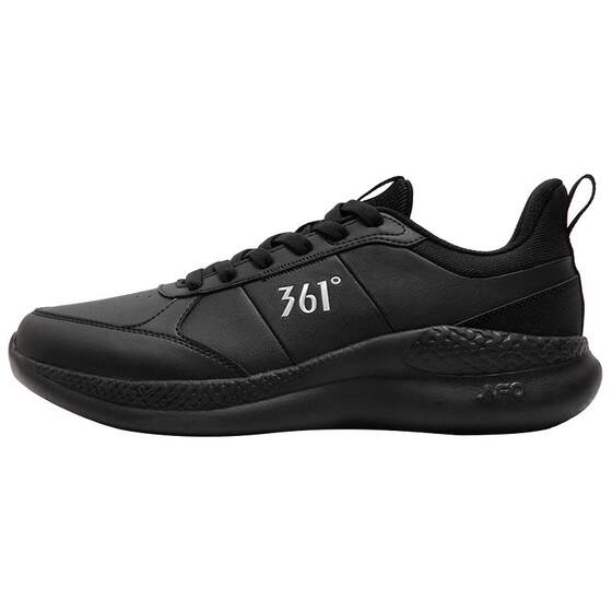 
361 Sports Shoes Men's Shoes 2026 Spring and Summer New Leather Waterproof Running Shoes Men's Shock Absorbing Black Casual Shoes
