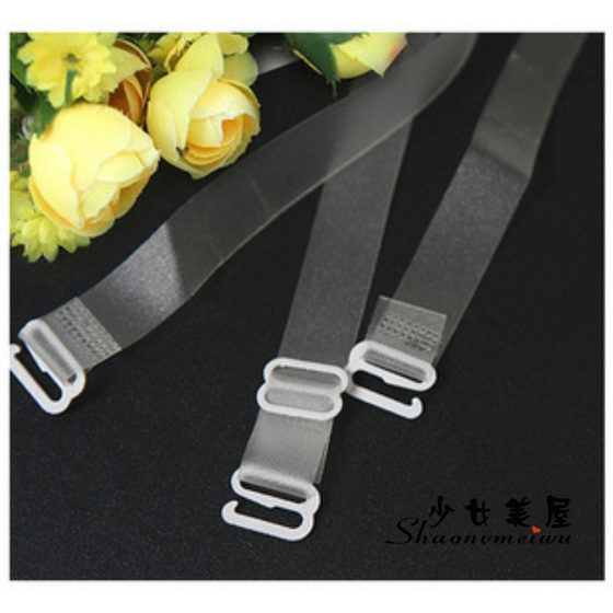 ແມ່ຍິງ silicone invisible shoulder strap bra strap anti-glare transparent belt