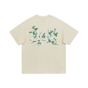 
FORNINES heavyweight embroidered short-sleeved T-shirt men and women fashion brand tops pure cotton clothes summer couple American half-sleeved