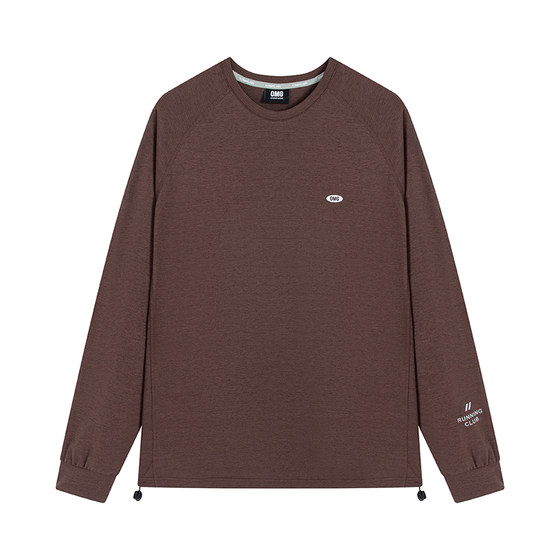 
OMG Sports Spring and Autumn Round Neck Long Sleeve T-shirt Men's Print Training Top Fitness Clothes Running Quick Dry Base Shirt